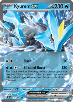 Kyurem ex Double Rare card from Black Bolt