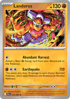 Landorus Rare card from Black Bolt