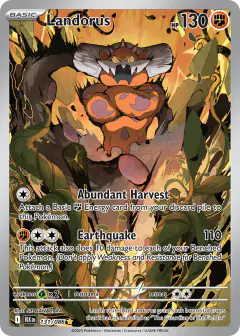 Landorus Illustration Rare card from Black Bolt