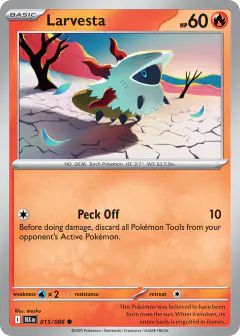 Larvesta Common card from Black Bolt