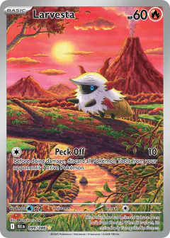 Larvesta Illustration Rare card from Black Bolt