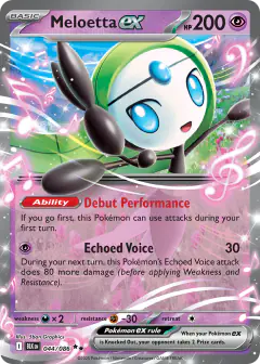 Meloetta ex Double Rare card from Black Bolt
