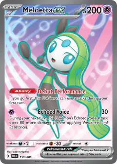 Meloetta ex Ultra Rare card from Black Bolt