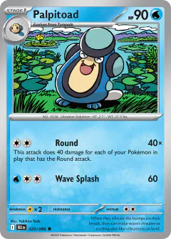 Palpitoad Common card from Black Bolt