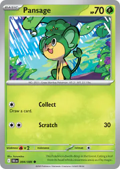 Pansage Common card from Black Bolt