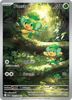 Pansage Illustration Rare card from Black Bolt