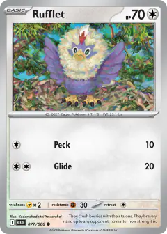 Rufflet Common card from Black Bolt