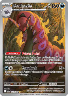 Scolipede Illustration Rare card from Black Bolt
