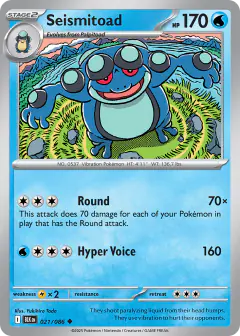 Seismitoad Uncommon card from Black Bolt