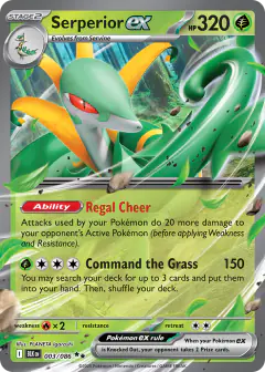 Serperior ex Double Rare card from Black Bolt
