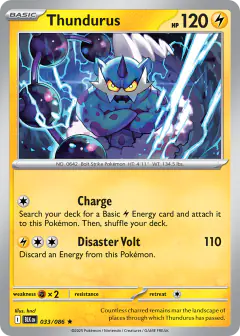 Thundurus Rare card from Black Bolt