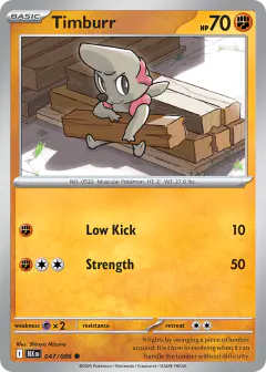 Timburr Common card from Black Bolt
