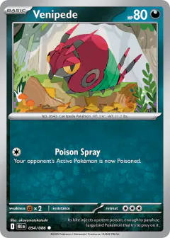 Venipede Common card from Black Bolt