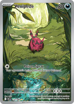 Venipede Illustration Rare card from Black Bolt