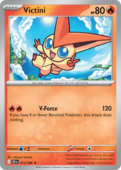 Victini Rare card from Black Bolt