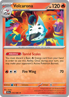 Volcarona Rare card from Black Bolt