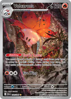Volcarona Illustration Rare card from Black Bolt