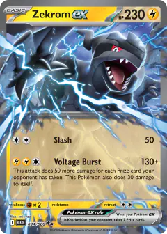 Zekrom ex Double Rare card from Black Bolt