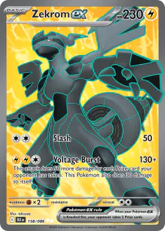 Zekrom ex Ultra Rare card from Black Bolt