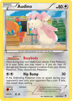 Audino Rare card from Boundaries Crossed