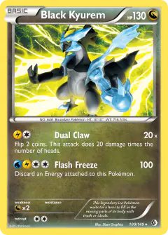 Black Kyurem Rare card from Boundaries Crossed