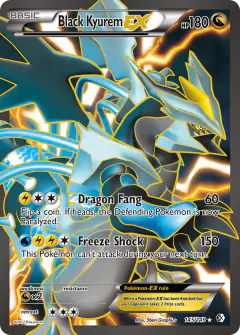 Black Kyurem-EX Rare Ultra card from Boundaries Crossed