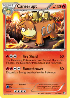 Camerupt Rare card from Boundaries Crossed