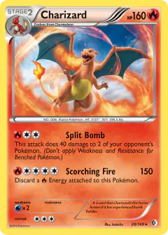 Charizard Rare Holo card from Boundaries Crossed