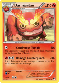 Darmanitan Uncommon card from Boundaries Crossed