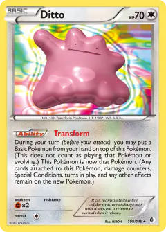 Ditto Rare Holo card from Boundaries Crossed