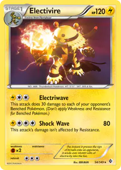 Electivire Rare Holo card from Boundaries Crossed