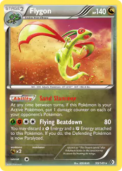 Flygon Rare Holo card from Boundaries Crossed