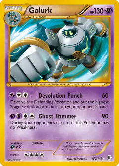 Golurk Rare Secret card from Boundaries Crossed