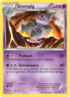 Grumpig Rare card from Boundaries Crossed