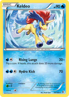 Keldeo Rare card from Boundaries Crossed