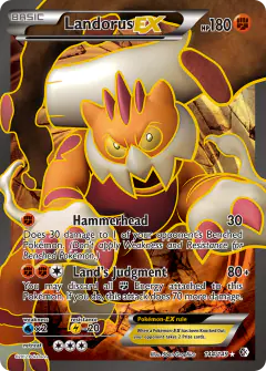 Landorus-EX Rare Ultra card from Boundaries Crossed