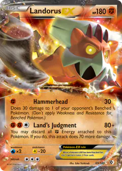 Landorus-EX Rare Holo EX card from Boundaries Crossed