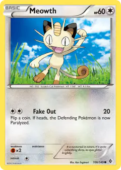 Meowth Common card from Boundaries Crossed