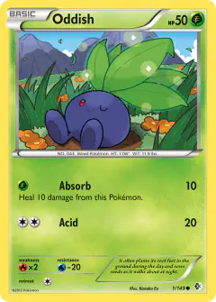 Oddish Common card from Boundaries Crossed