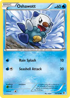 Oshawott Common card from Boundaries Crossed