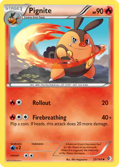 Pignite Uncommon card from Boundaries Crossed