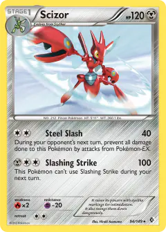 Scizor Rare Holo card from Boundaries Crossed