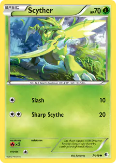 Scyther Common card from Boundaries Crossed