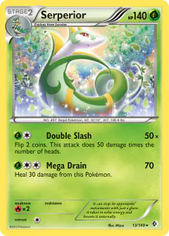 Serperior Rare Holo card from Boundaries Crossed