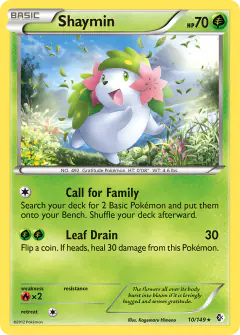 Shaymin Rare card from Boundaries Crossed