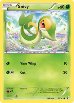 Snivy Common card from Boundaries Crossed