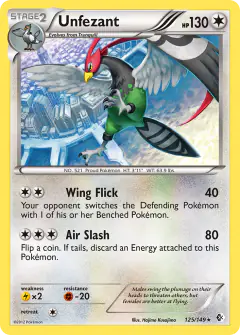 Unfezant Rare card from Boundaries Crossed