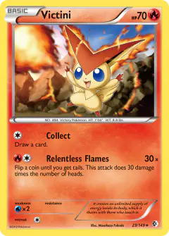 Victini Rare card from Boundaries Crossed
