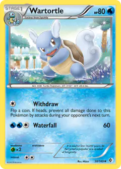 Wartortle Uncommon card from Boundaries Crossed