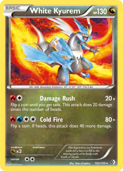 White Kyurem Rare card from Boundaries Crossed